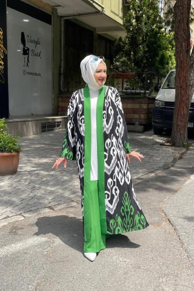 3lü paltolonlu takım Yeşil