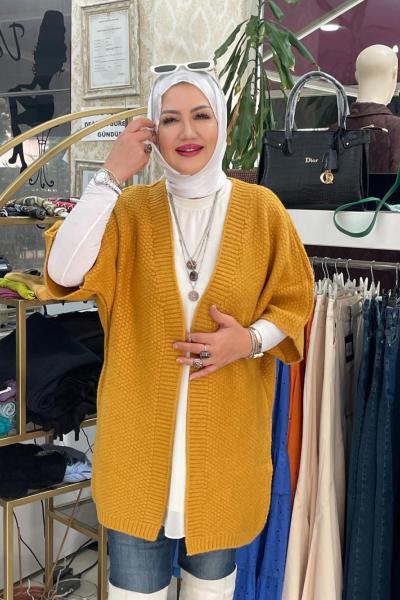 Angora hırka Hardal Sarısı