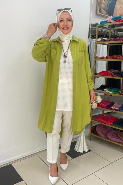 Baskili taşlı içlik Beyaz Siyah