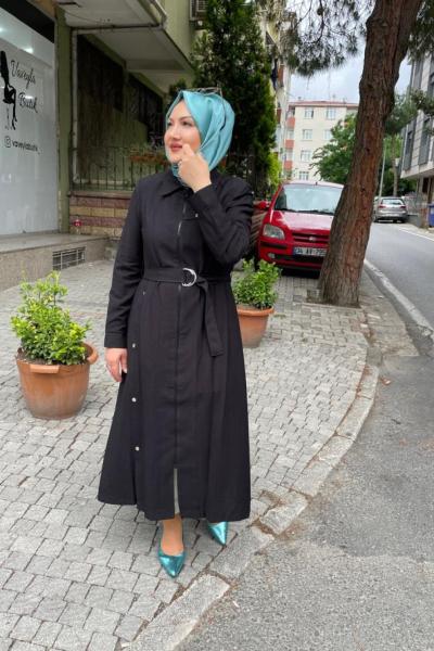 Belden kemerli kap Siyah