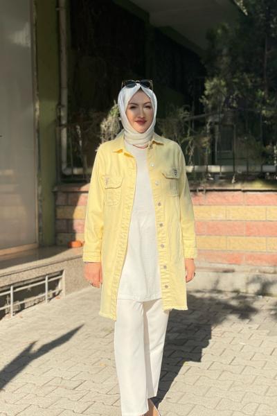 Beli Lastikli Pantolon Beyaz