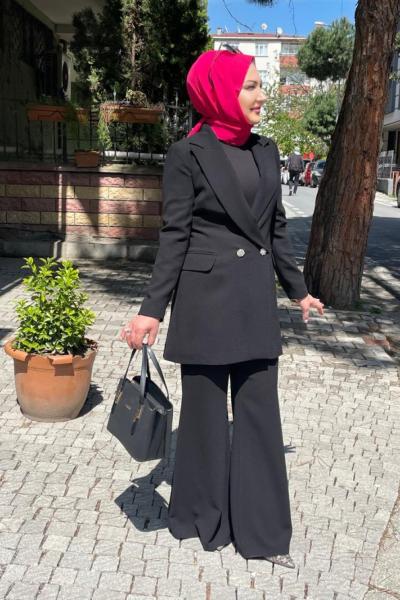 Ceketli pantolonlu takım  beden1/4 Siyah