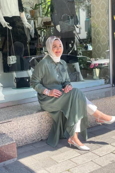 Cep detayli tunık  Yeşil