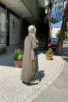 Cepleri paraşut detaylı hırka Haki