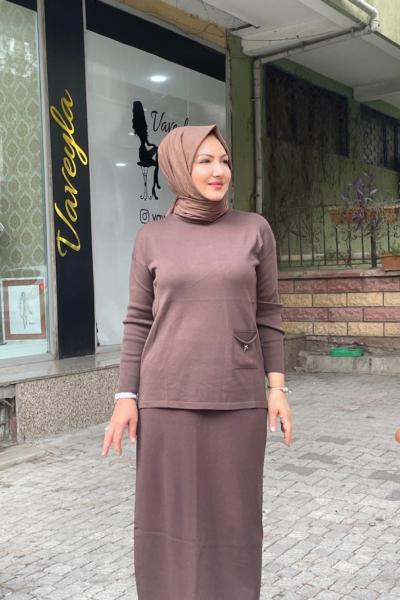 Cepli yusufcuk deraylı bluz Acı Kahve