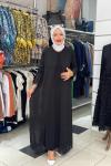 Çifli taşlı abıye Siyah