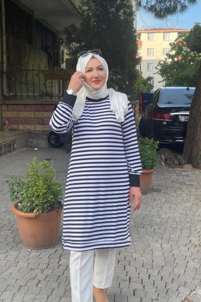 Cizgili tunık Siyah