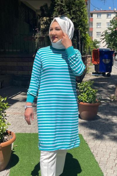 Cizgili tunık Turkuaz