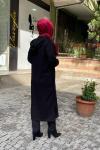 Deri gecişli kap Siyah
