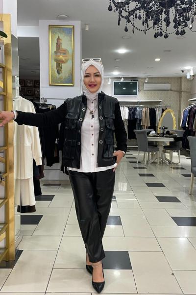 Deri pantolonlu takım Anadolu Siyahı