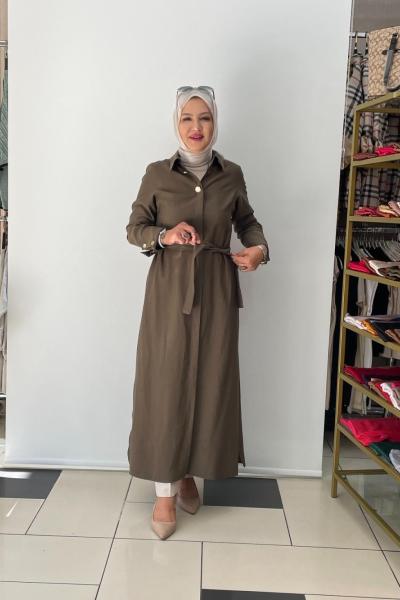 Dügme detayli kap Nefti Yeşili