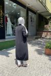 Dügmeli hırka  Siyah Kahverengi