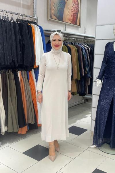 Duz elbıse Taş Rengi