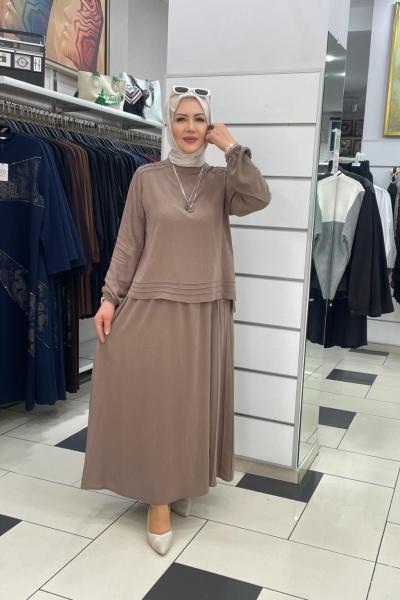 Düz etekli takim  Vizon