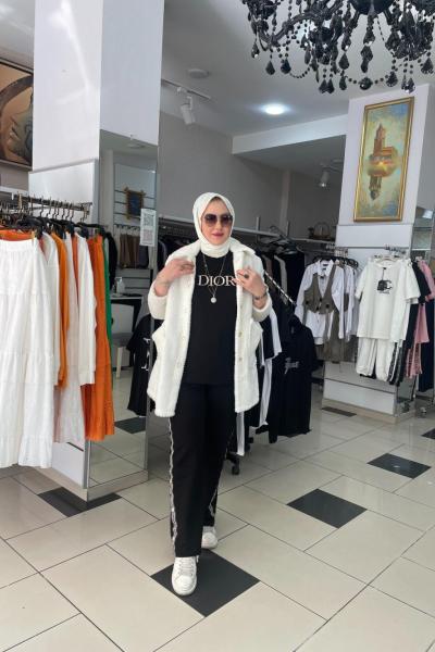 Eşortman takım iki iplikli kumaş Siyah