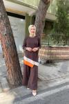 Etegi şerıtli merserıze tunık Acı Kahve
