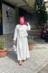 Eteklı takım ön dugmelı Beyaz