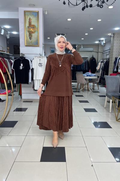 Eteklı takım  Kahverengi