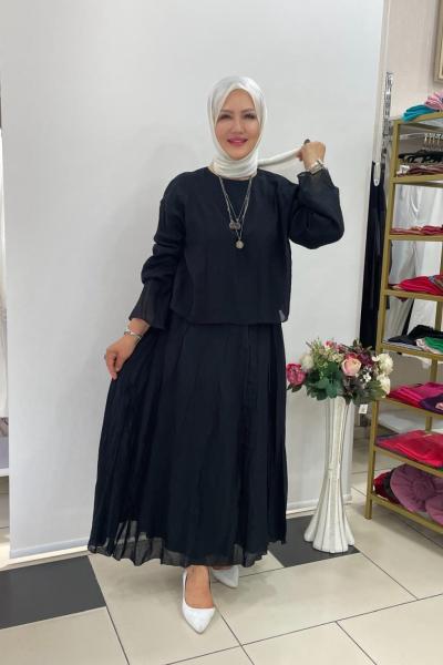 Etekli takım tensel Siyah