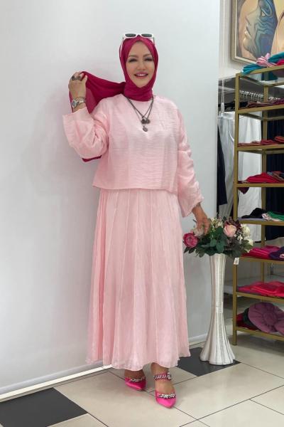 Etekli takım tensel Pembe