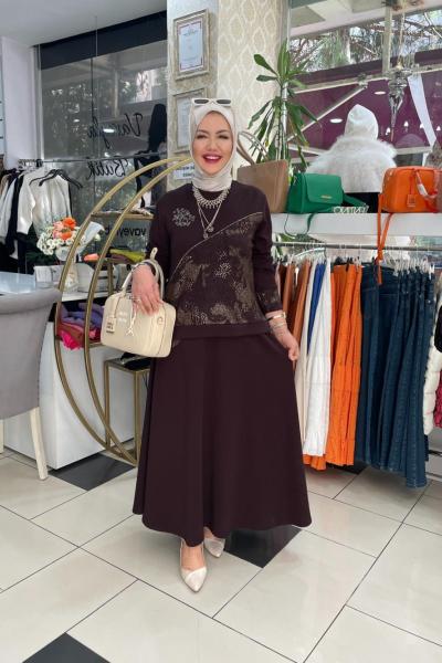 Etekli takım  Kahverengi