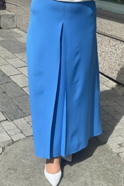 Finike plikaşe etek Mavi