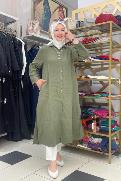 Ğömlek elbise Yeşil