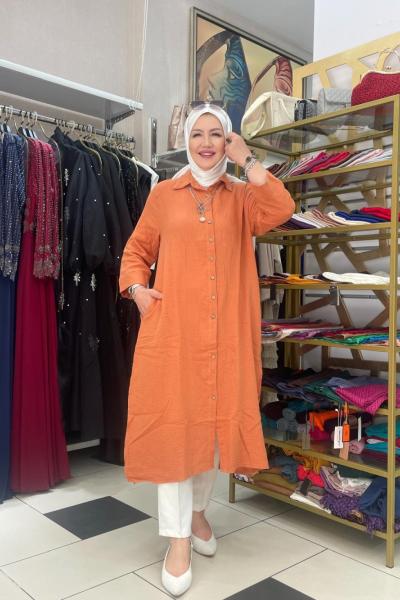 Ğömlek elbise Turuncu