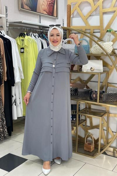 Gömlek elbıse Gri