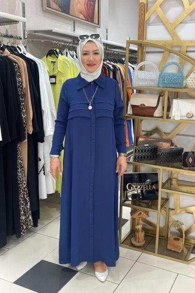 Gömlek elbıse Lacivert