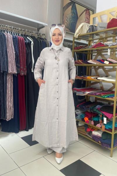 Ğömlek ferace Taş Rengi
