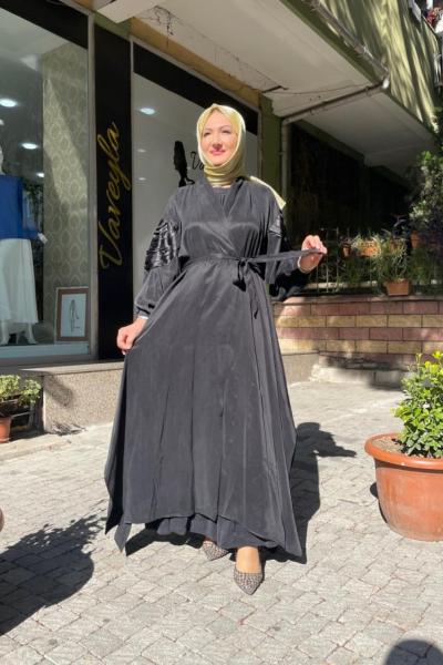 Halka saten kabartma model ipek kupra Anadolu Siyahı