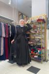 İkili organze tül abaya Anadolu Siyahı