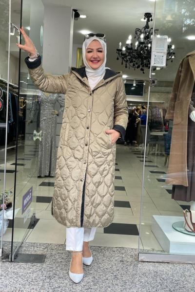 İnce kapıtone mont Yeşil