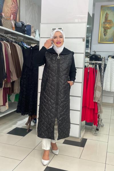 İnce şişmeli mont Anadolu Siyahı