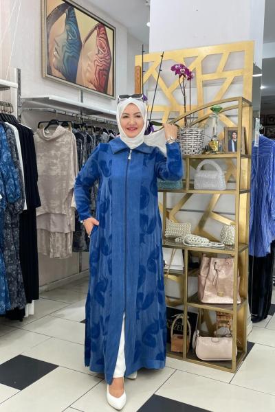 İpek kupra ferace Mavi