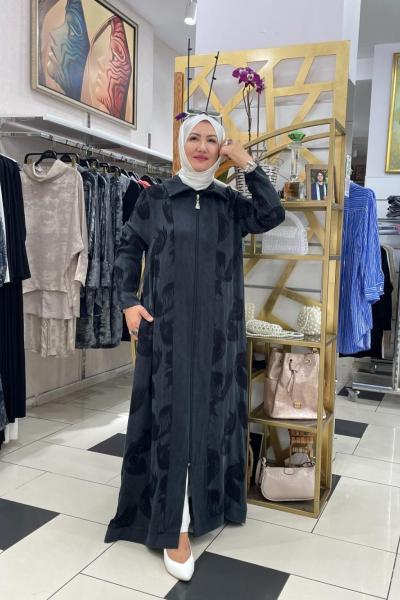 İpek kupra ferace Siyah