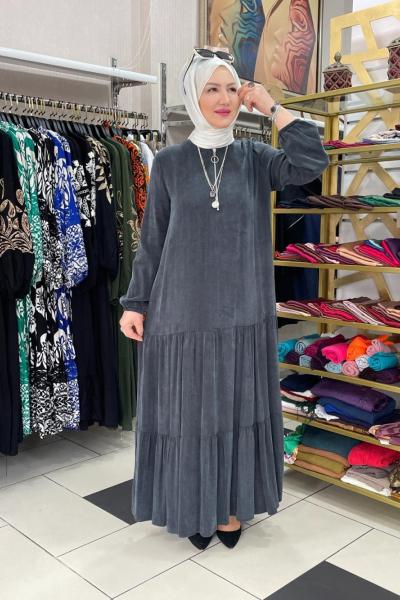 İpek kupra duz model Füme