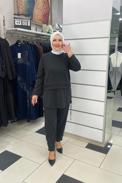 İpli pantolonlu takım Anadolu Siyahı