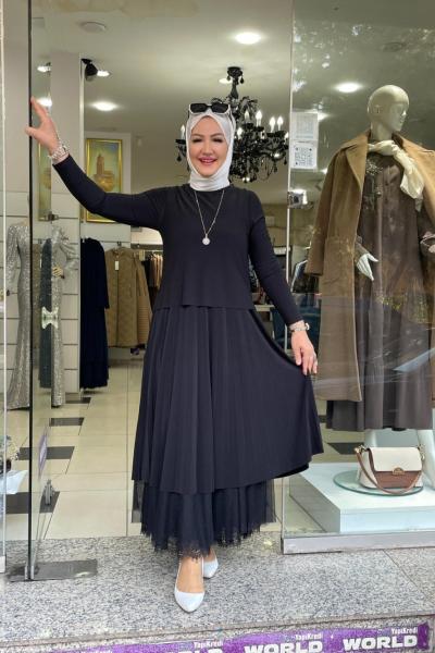 İtal sendi elbıse Siyah