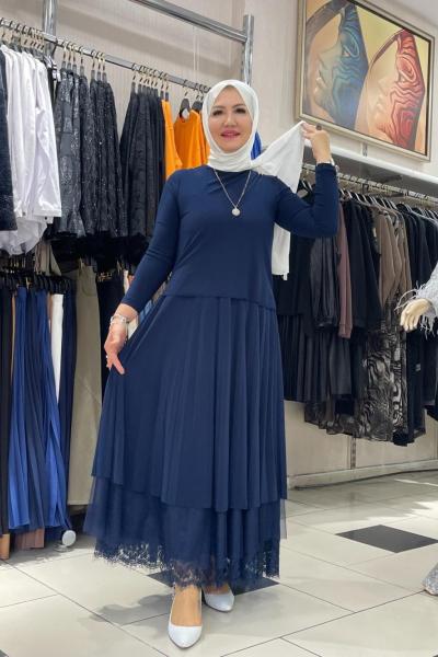 İtal sendi elbıse Lacivert
