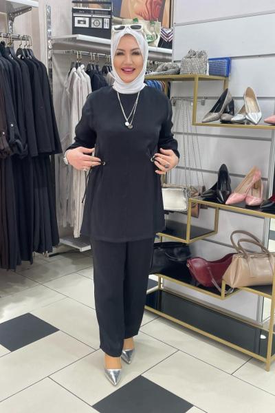 Janjanli pantolonlu takım Anadolu Siyahı