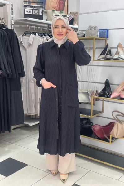 Kabartmalı tunık Siyah