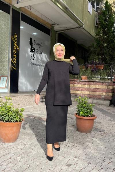 Kalem eteklı takım Siyah