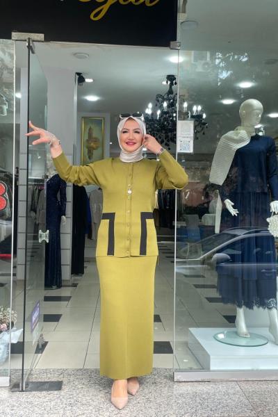 Kalem eteklı takım Yağ Yeşili