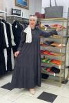 Kat kat ıplek elbıse Füme