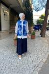 keten hırka Mavi