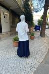 keten hırka Mavi