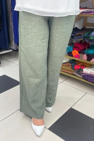 Keten pantolon Yeşil