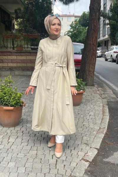 Kolları katlama pıle Bej